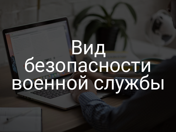 Вид безопасности военной службы