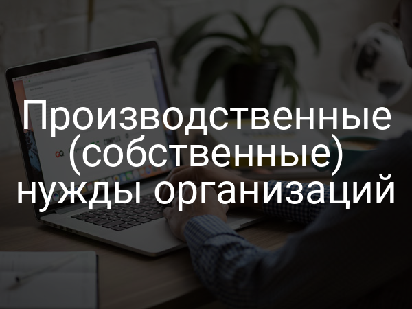 Производственные (собственные) нужды организаций