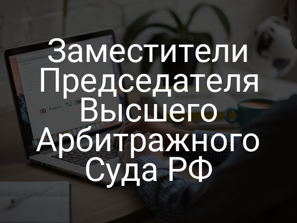 Заместители Председателя Высшего Арбитражного Суда РФ