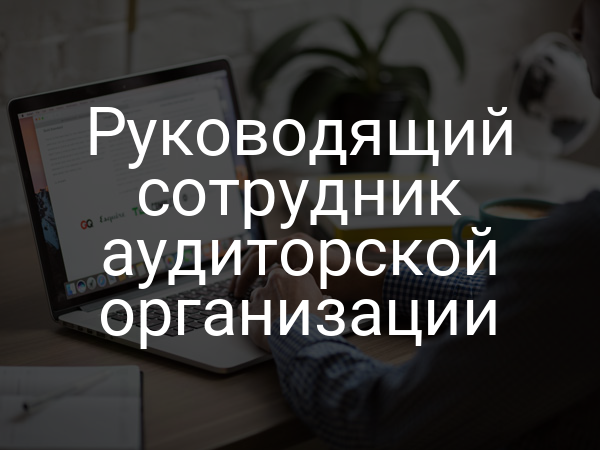Руководящий сотрудник аудиторской организации