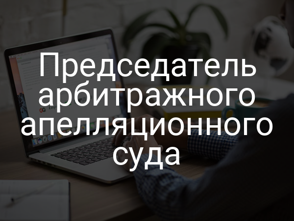 Председатель арбитражного апелляционного суда