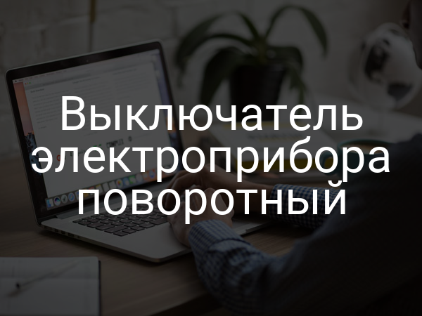 Выключатель электроприбора поворотный