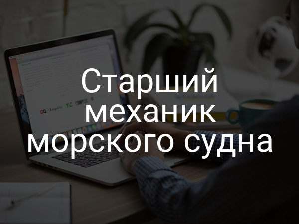 Старший механик морского судна