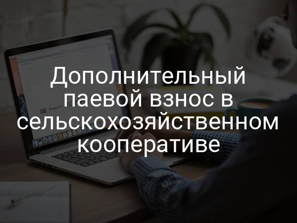 Дополнительный паевой взнос в сельскохозяйственном кооперативе