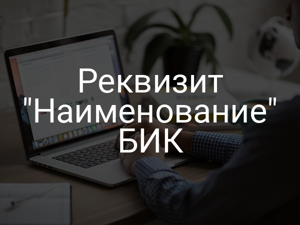 Реквизит "Наименование" БИК