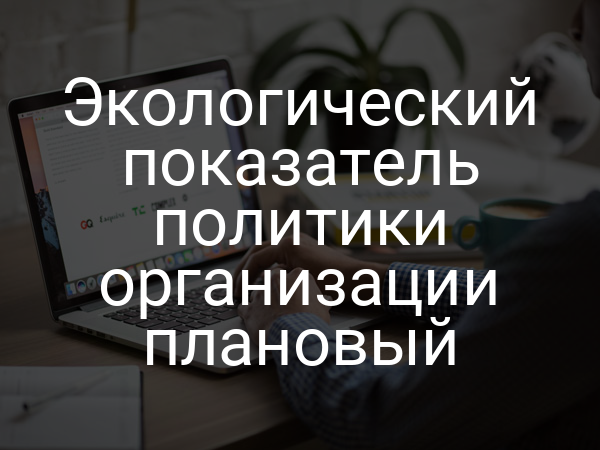 Экологический показатель политики организации плановый