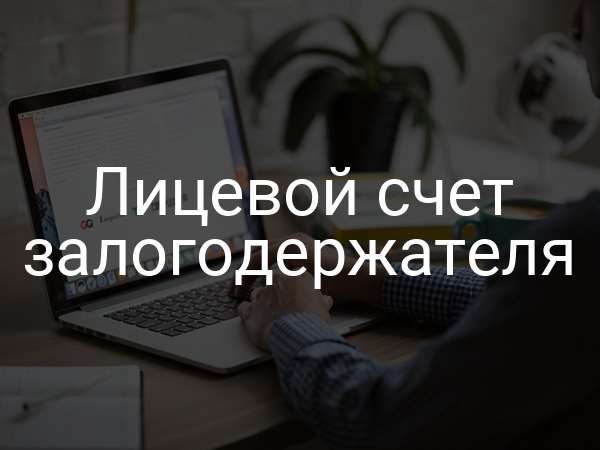 Лицевой счет залогодержателя