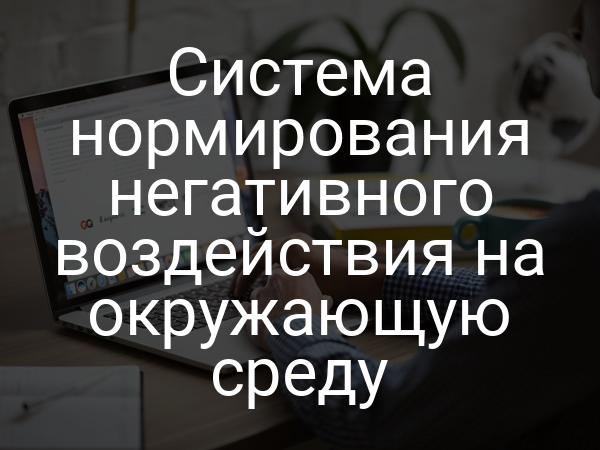 Система нормирования негативного воздействия на окружающую среду