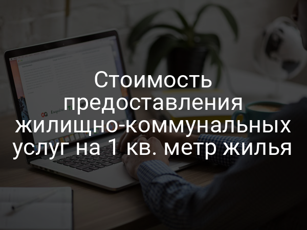 Стоимость предоставления жилищно-коммунальных услуг на 1 кв. метр жилья
