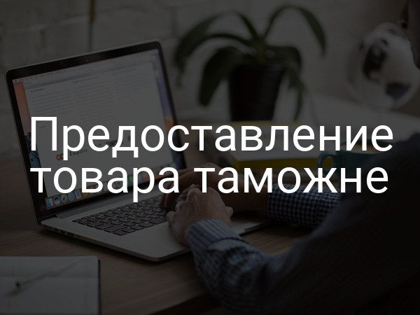 Предоставление товара таможне