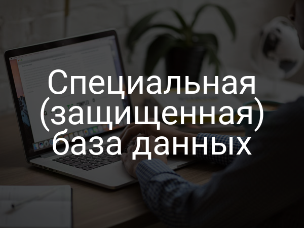 Специальная (защищенная) база данных