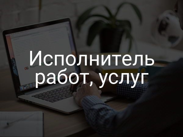 Исполнитель работ, услуг