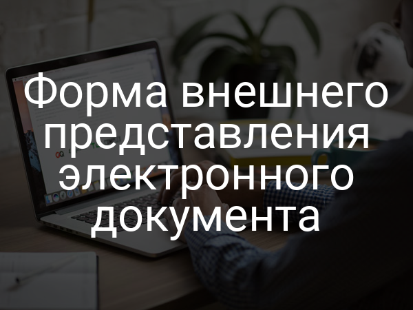 Форма внешнего представления электронного документа