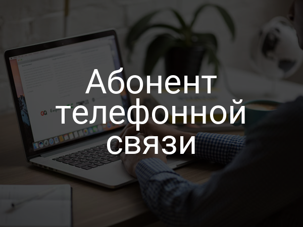 Абонент телефонной связи