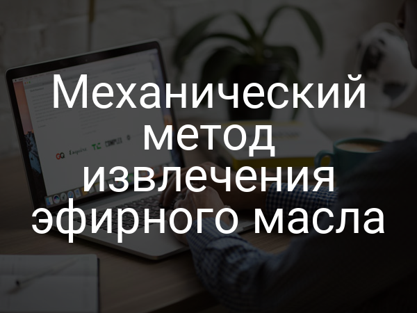 Механический метод извлечения эфирного масла