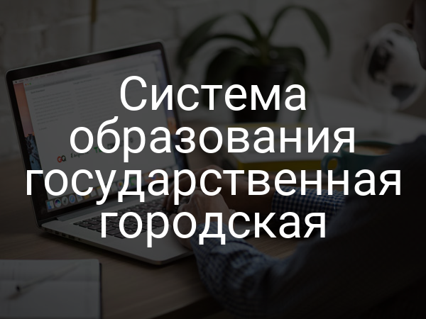 Система образования государственная городская