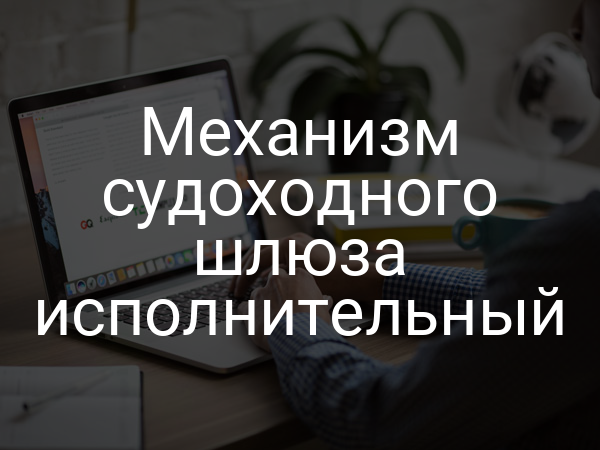 Механизм судоходного шлюза исполнительный