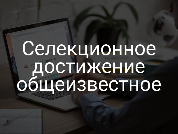 Селекционное достижение общеизвестное