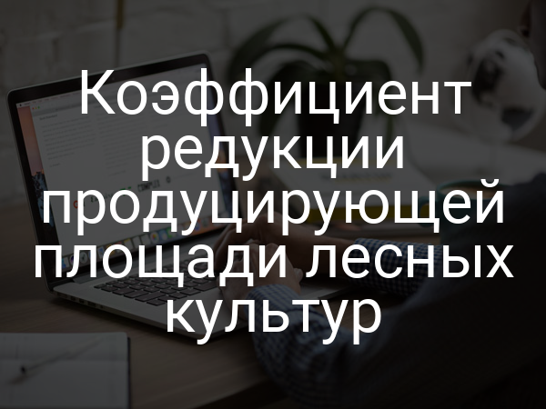 Коэффициент редукции продуцирующей площади лесных культур