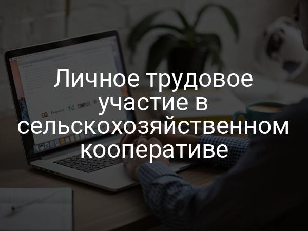 Личное трудовое участие в сельскохозяйственном кооперативе