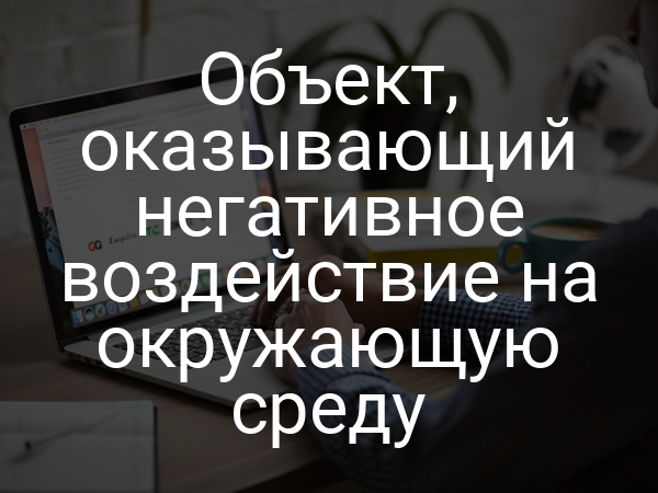 Объект, оказывающий негативное воздействие на окружающую среду