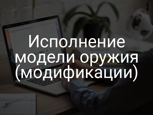 Исполнение модели оружия (модификации)