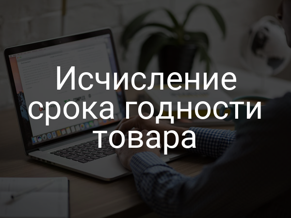 Исчисление срока годности товара