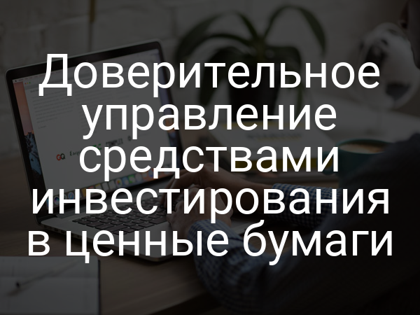 Доверительное управление средствами инвестирования в ценные бумаги