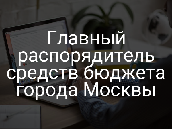 Главный распорядитель средств бюджета города Москвы