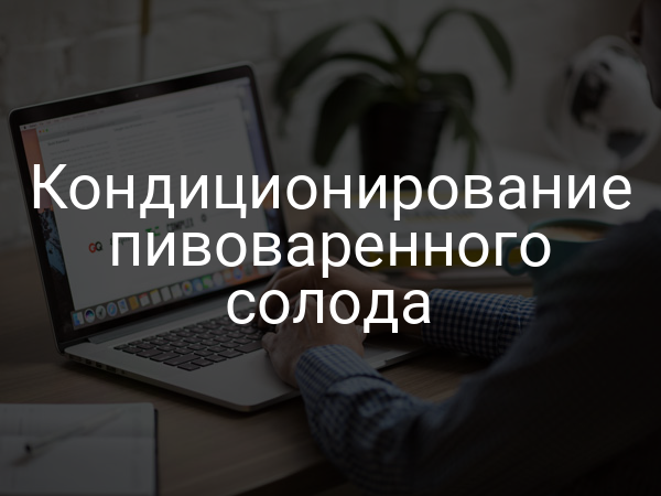 Кондиционирование пивоваренного солода