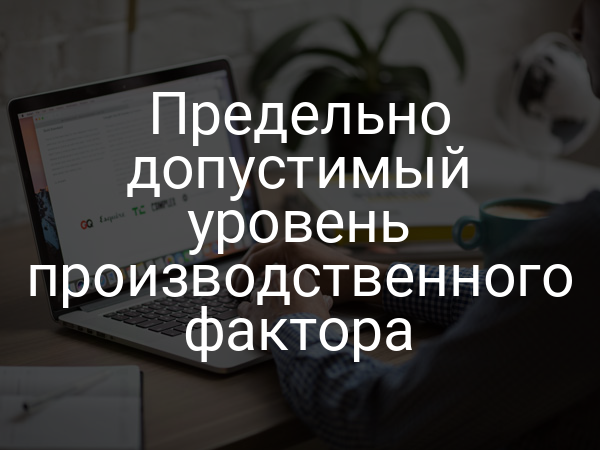 Предельно допустимый уровень производственного фактора