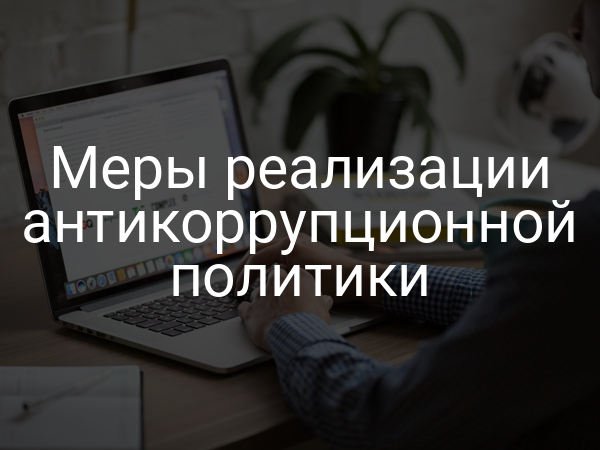 Меры реализации антикоррупционной политики