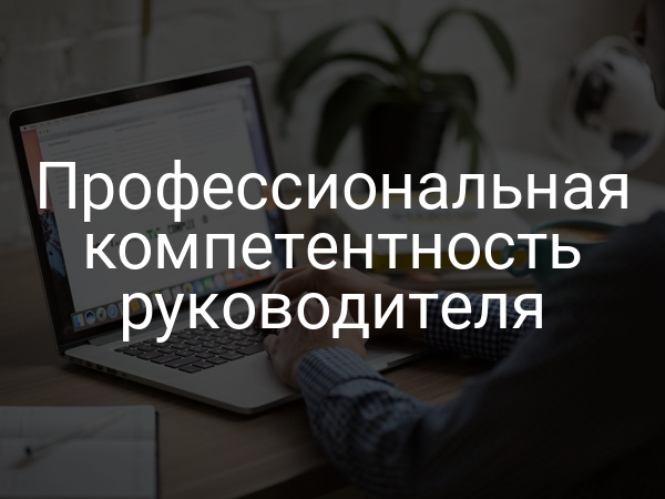 Профессиональная компетентность руководителя