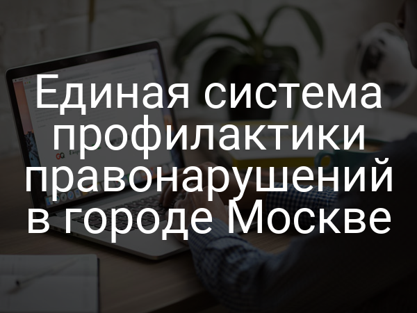 Единая система профилактики правонарушений в городе Москве