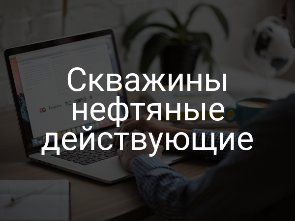 Скважины нефтяные действующие