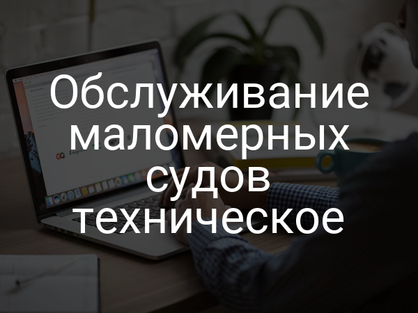 Обслуживание маломерных судов техническое