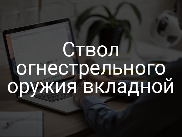 Ствол огнестрельного оружия вкладной