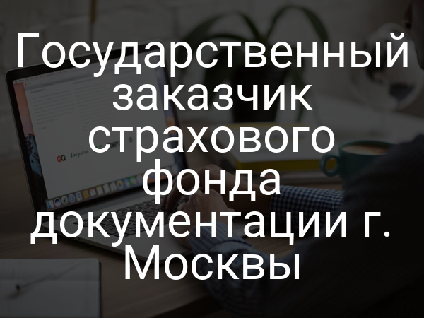 Государственный заказчик страхового фонда документации г. Москвы