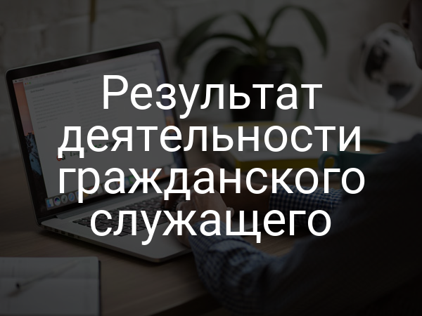 Результат деятельности гражданского служащего