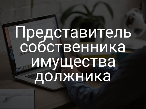 Представитель собственника имущества должника