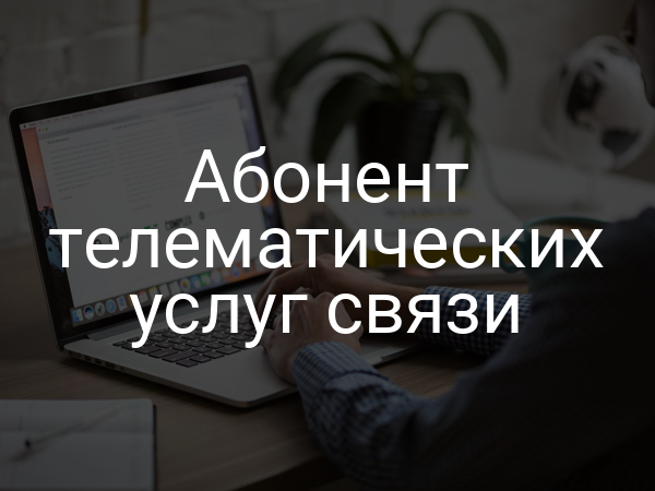 Абонент телематических услуг связи
