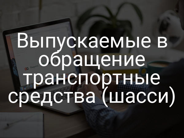 Выпускаемые в обращение транспортные средства (шасси)