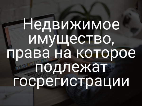 Недвижимое имущество, права на которое подлежат госрегистрации
