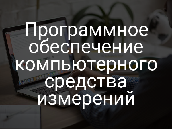 Программное обеспечение компьютерного средства измерений