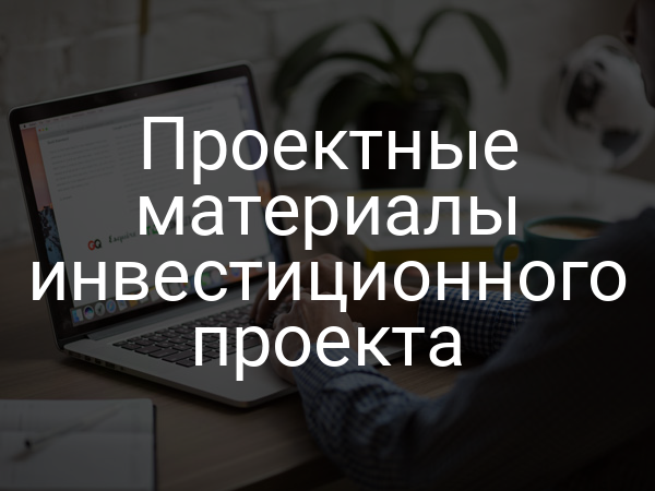 Проектные материалы инвестиционного проекта