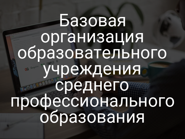 Базовая организация образовательного учреждения среднего профессионального образования