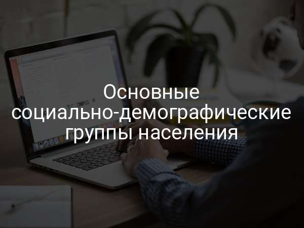 Основные социально-демографические группы населения