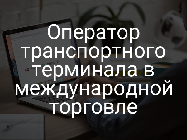 Оператор транспортного терминала в международной торговле