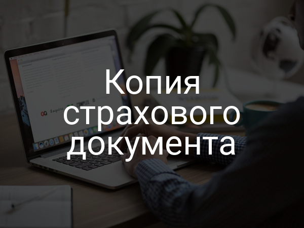 Копия страхового документа