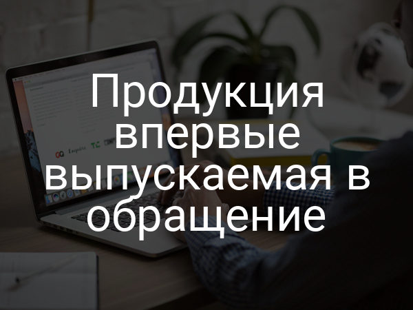 Продукция впервые выпускаемая в обращение
